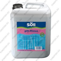 Средство для понижения уровня Ph в пруду Soll pH Minus 5l. на 20куб.